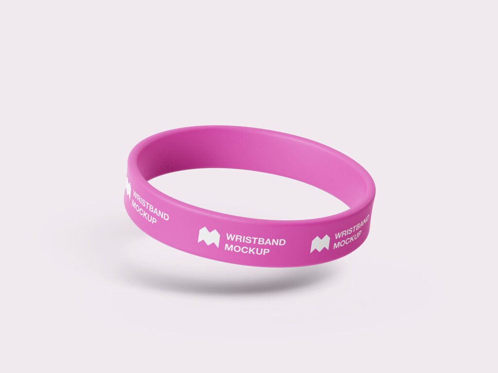 6 Mockups of Realistic Gravity Silicone Wristband