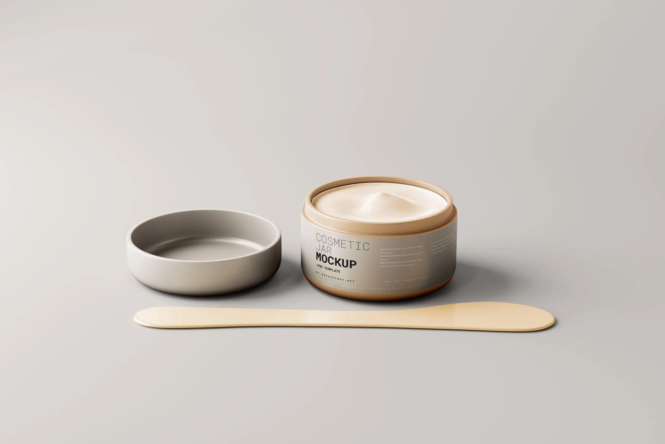 6 Plastic Cream Jar Mockups Distinct Views FREE PSD
