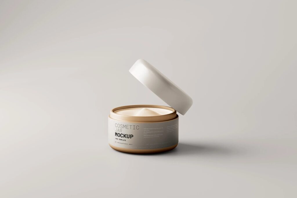 6 Plastic Cream Jar Mockups Distinct Views