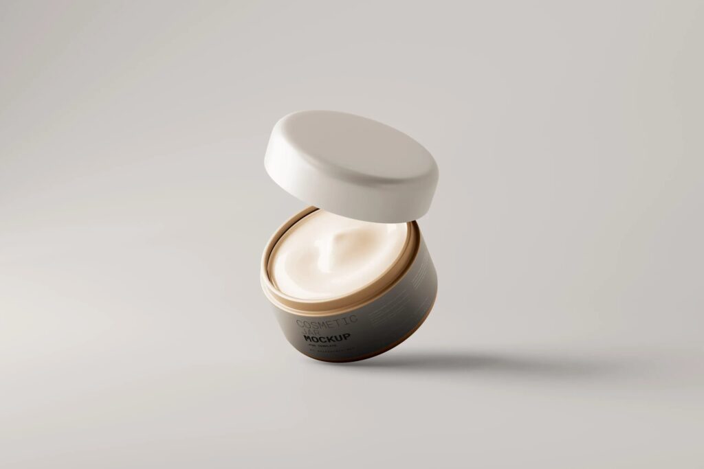 6 Plastic Cream Jar Mockups Distinct Views