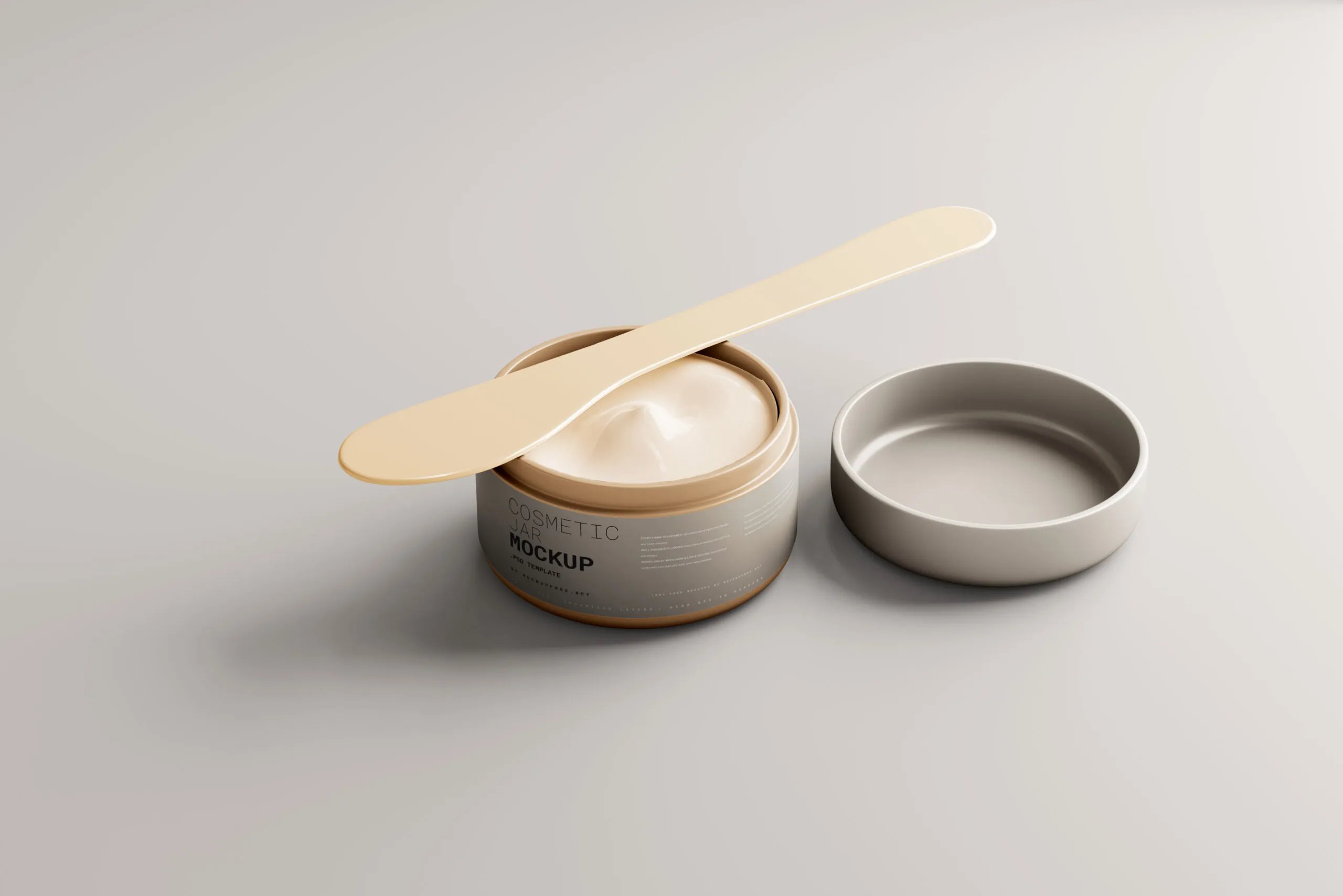 6 Plastic Cream Jar Mockups Distinct Views FREE PSD