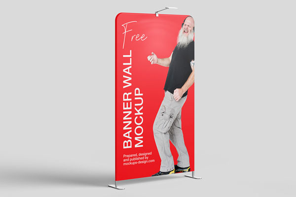 6 Shots of Banner Wall Mockups