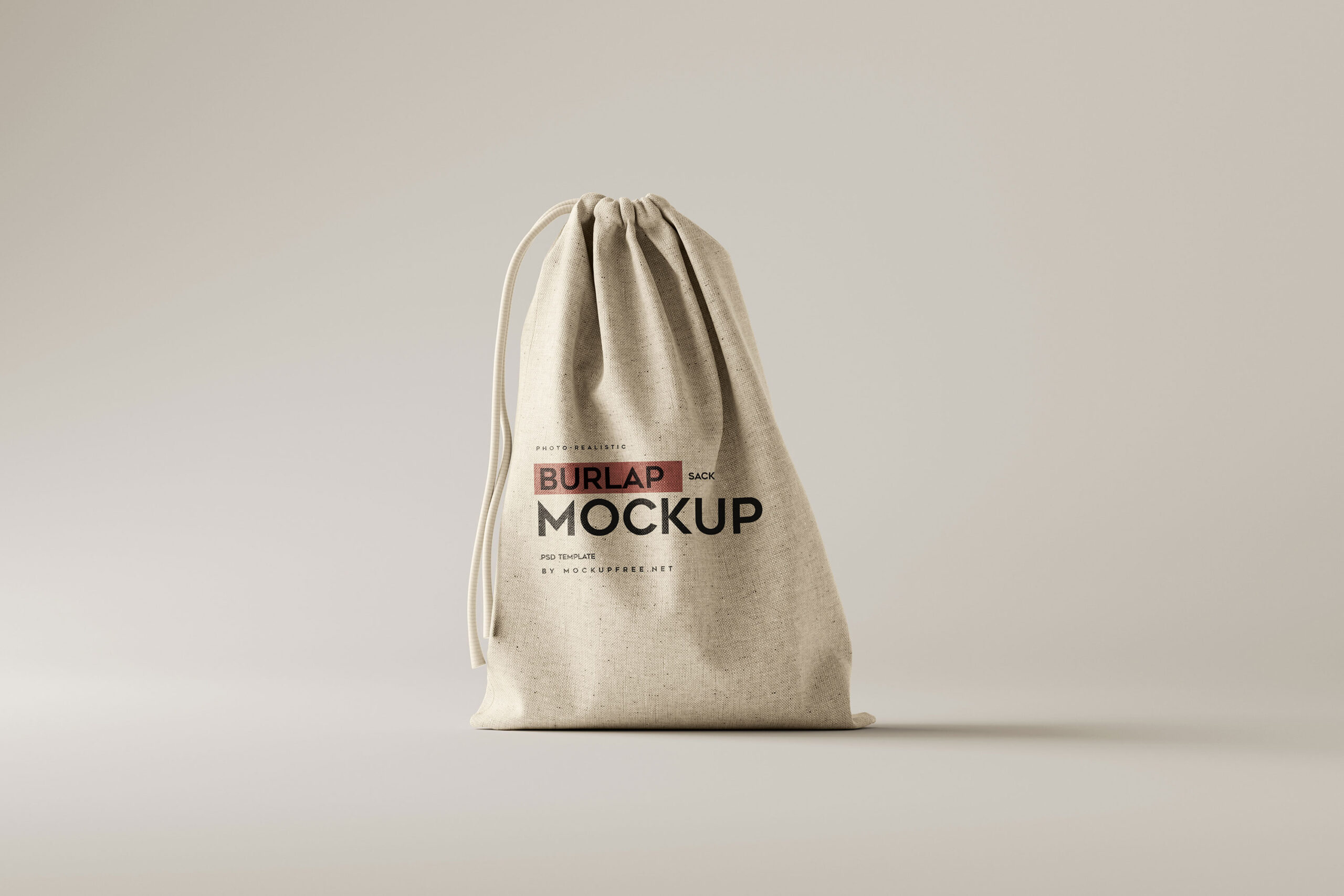 6 Shots of Burlap Sack Mockup FREE PSD