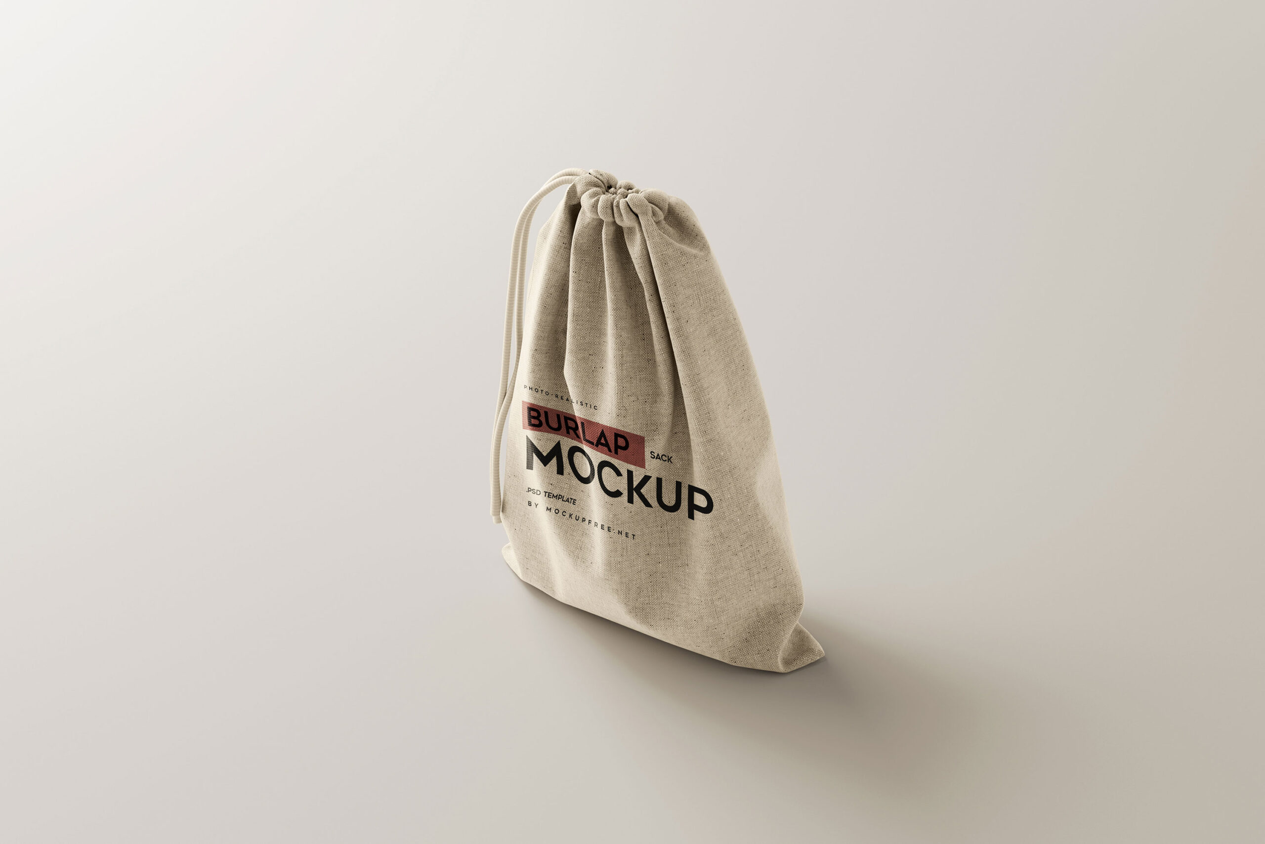 6 Shots of Burlap Sack Mockup FREE PSD