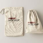 6 Shots of Burlap Sack Mockup