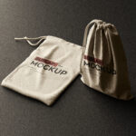 6 Shots of Burlap Sack Mockup