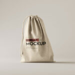 6 Shots of Burlap Sack Mockup