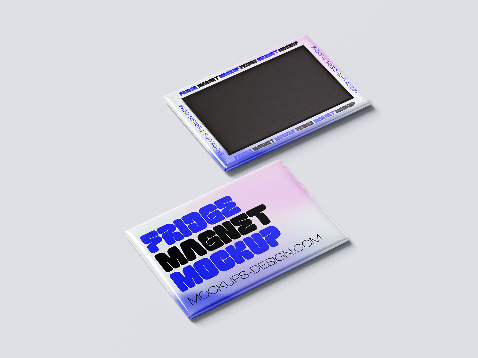 Free 6 Shots of Rectangle Fridge Magnet Mockup PSD Template
