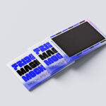 6 Shots of Rectangle Fridge Magnet Mockup