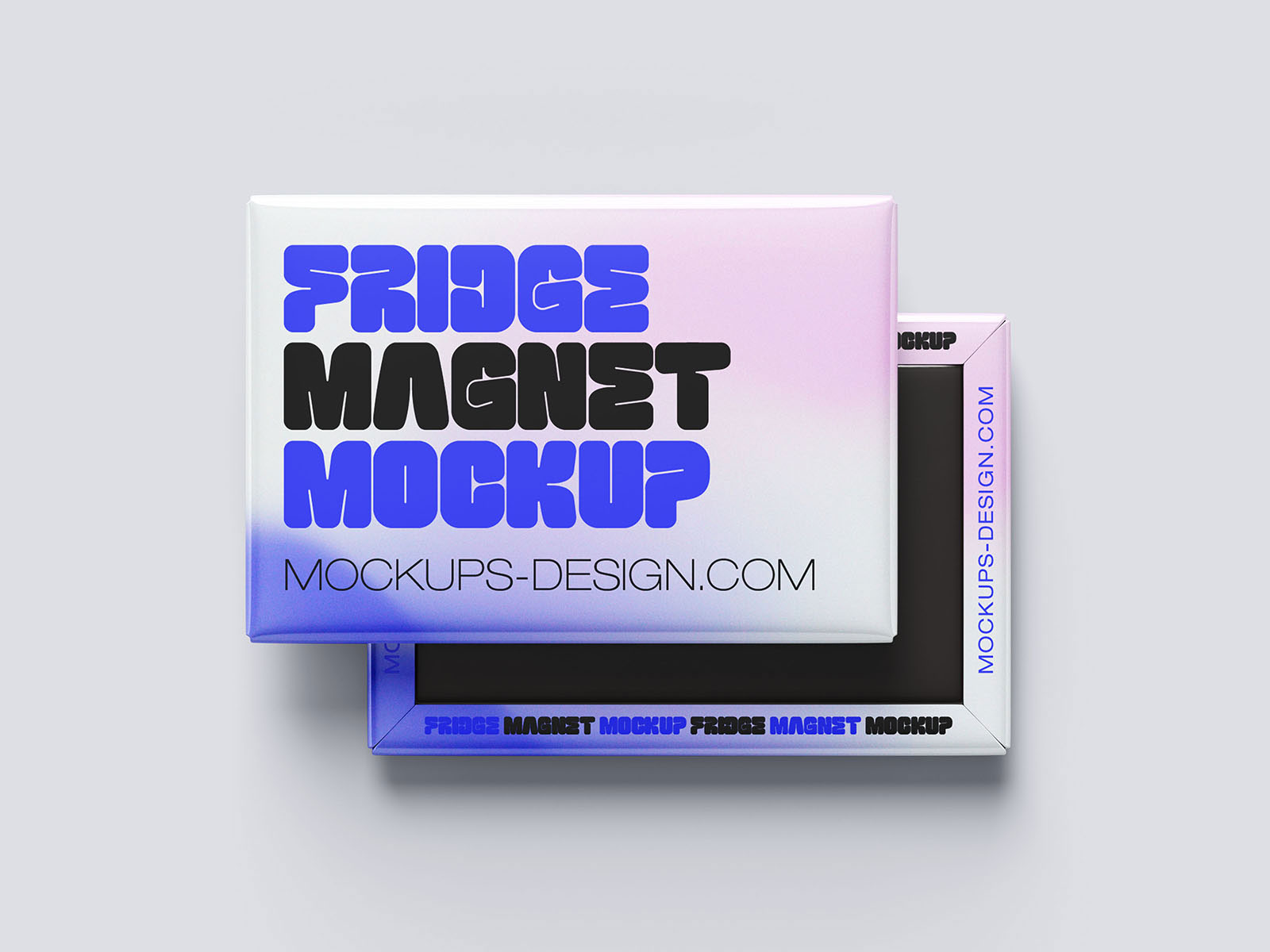 Free 6 Shots of Rectangle Fridge Magnet Mockup PSD Template