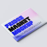 6 Shots of Rectangle Fridge Magnet Mockup