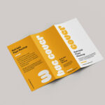 6 Shots of Tri-fold Flyer Mockup