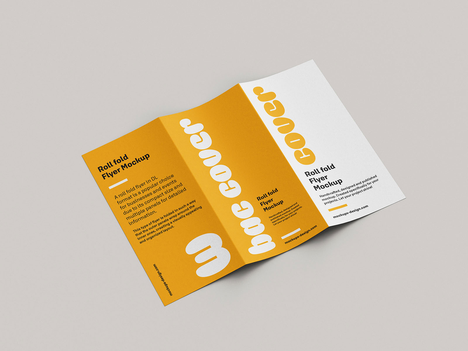 Free 6 Shots of Tri-fold Flyer Mockup PSD Template