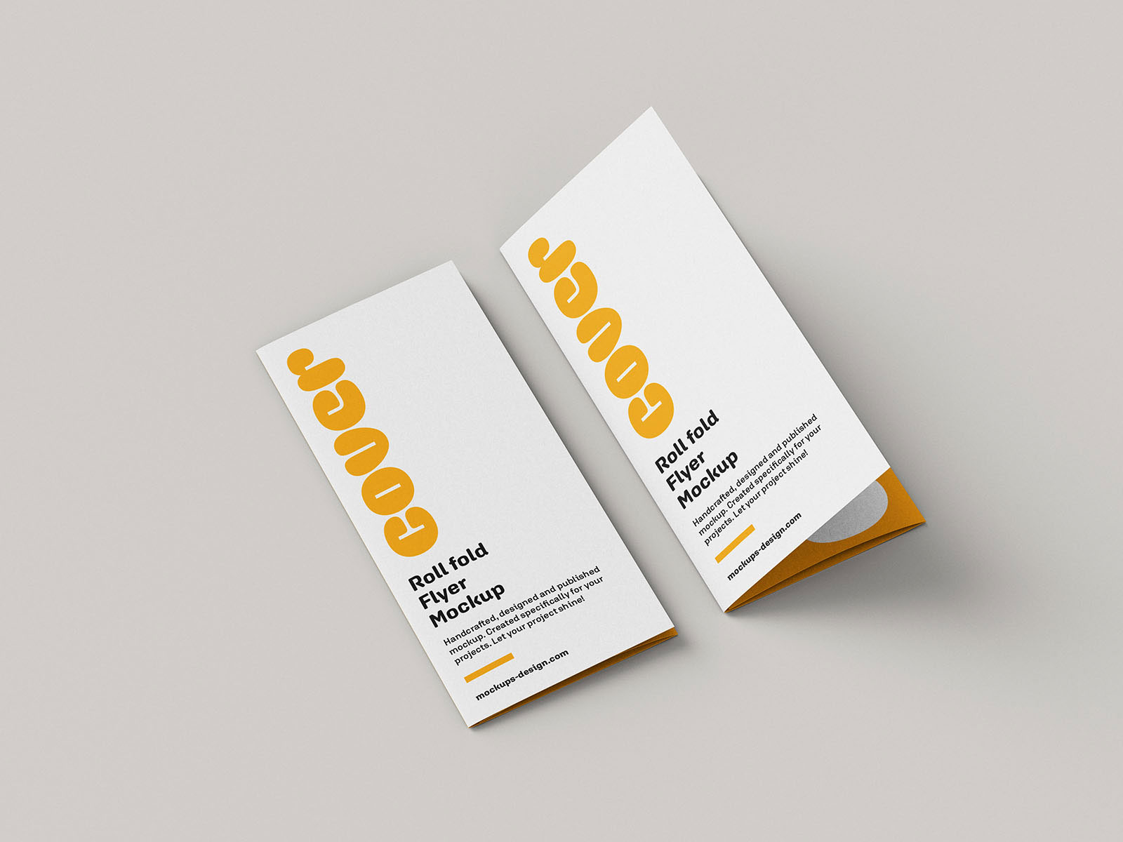 Free 6 Shots of Tri-fold Flyer Mockup PSD Template