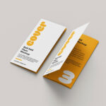 6 Shots of Tri-fold Flyer Mockup