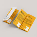 6 Shots of Tri-fold Flyer Mockup