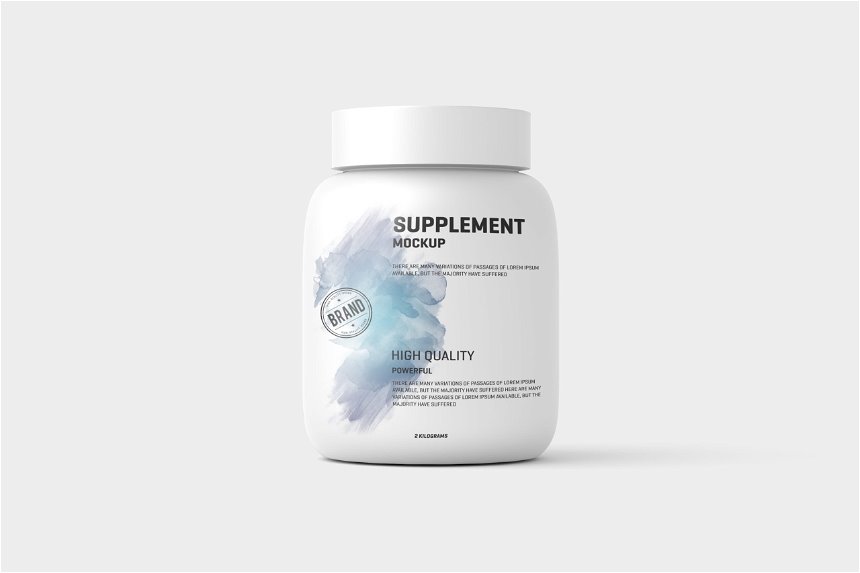 6 Showcases of Supplement Packaging Mockup mockup preview