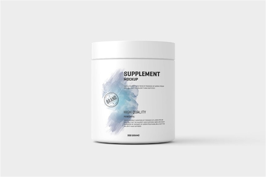 6 Showcases of Supplement Packaging Mockup mockup preview