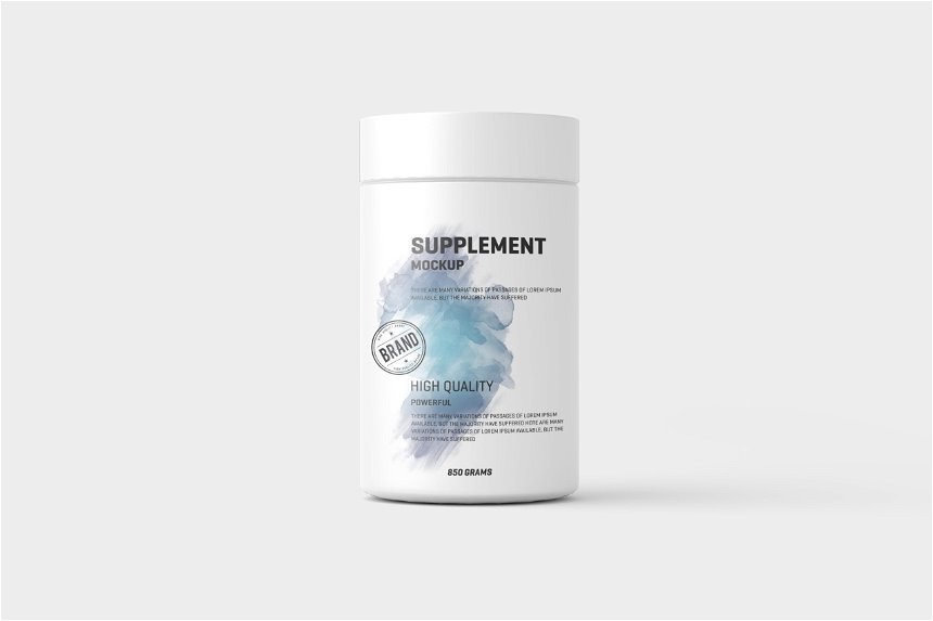 6 Showcases of Supplement Packaging Mockup mockup preview