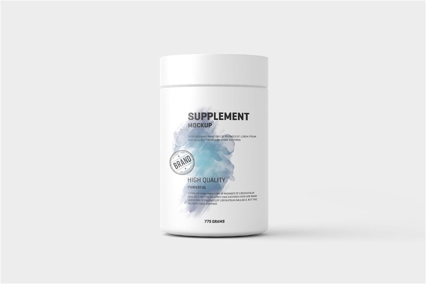 6 Showcases of Supplement Packaging Mockup mockup preview
