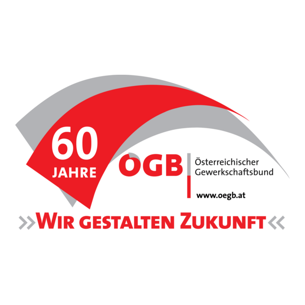 60 Jahre ÖGB Österreichischer Gewerkschaftsbund logo
