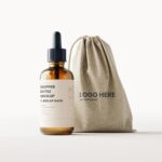 7 Mockups of Dropper Bottle with Burlap Sack