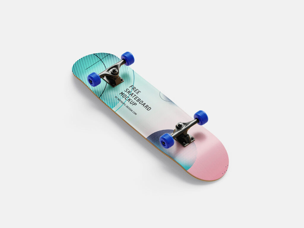 7 Mockups of Skateboards in the Perspective View