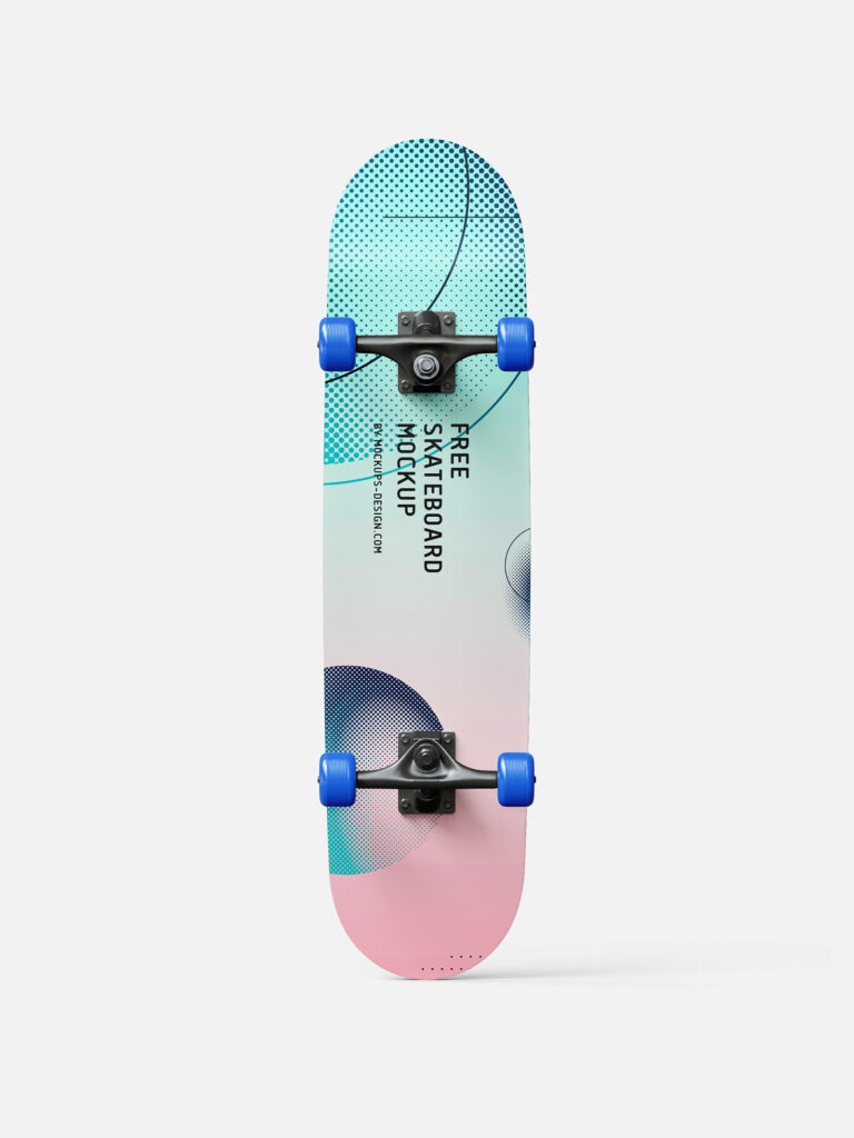 7 Mockups of Skateboards in the Perspective View