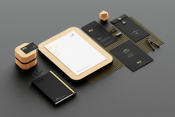 7 Mockups of Stationery in Different Views