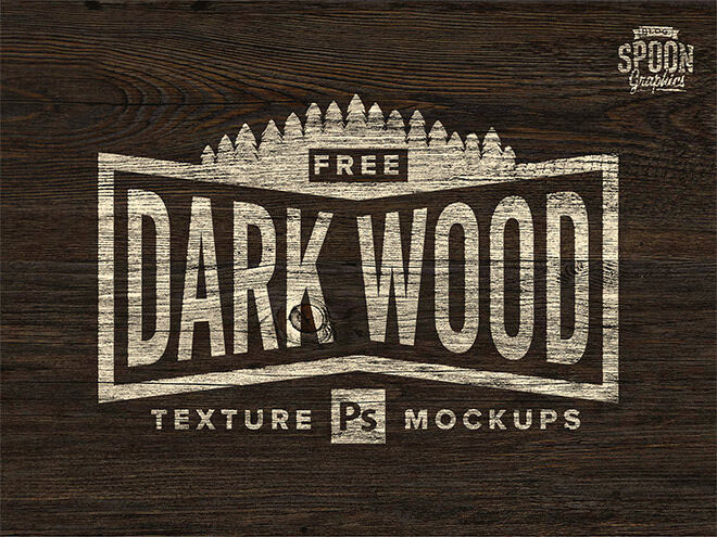 7 Mockups of Wood Grain Logos