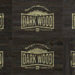 7 Mockups of Wood Grain Logos