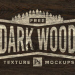7 Mockups of Wood Grain Logos