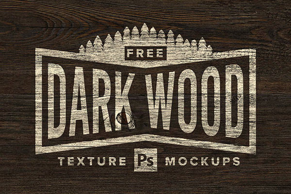 7 Mockups of Wood Grain Logos