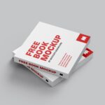7 Square Book Mockups in Various Shots