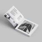 7 Square Book Mockups in Various Shots