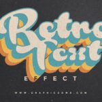 70s Retro layered Round Chunky Text Effect