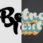 70s Retro layered Round Chunky Text Effect