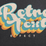 70s Retro layered Round Chunky Text Effect