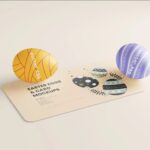 8 Card Mockups with Easter Eggs in Varied Sights