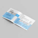 8 Mockups of Thin Square Brochure