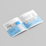 8 Mockups of Thin Square Brochure