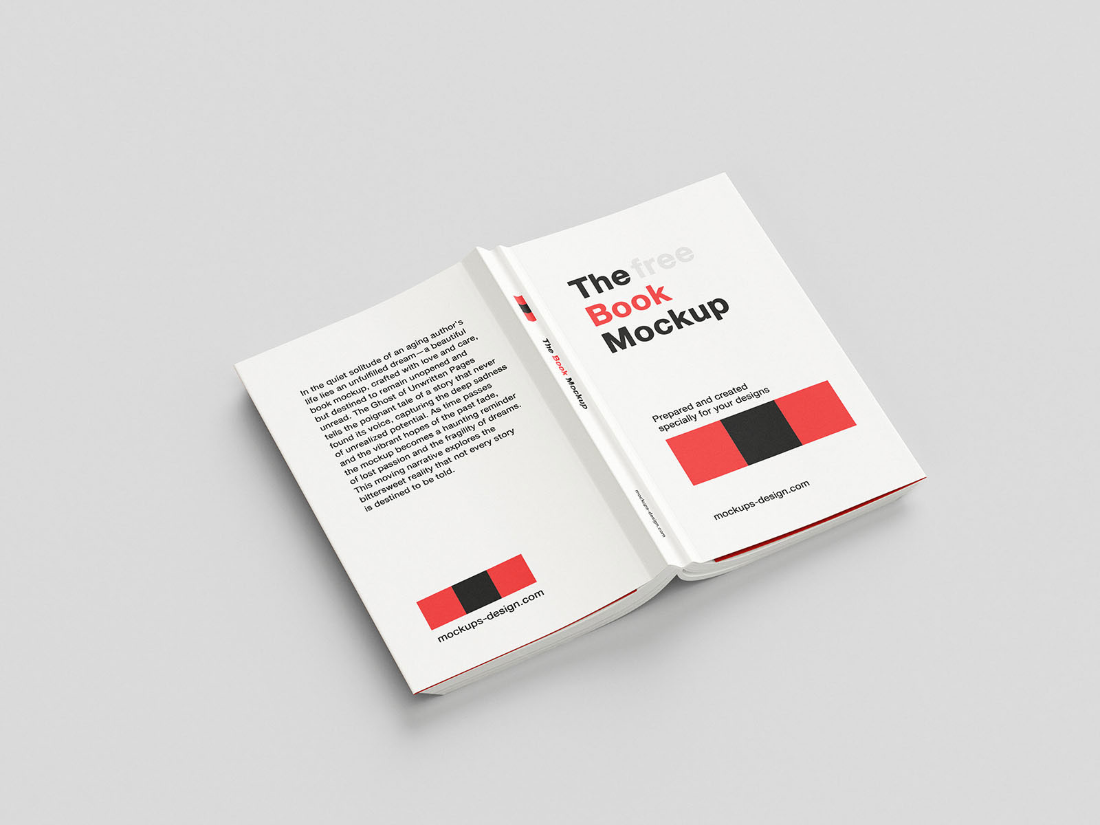 Free 8 Shots of Book Mockup with Flap Cover PSD Template