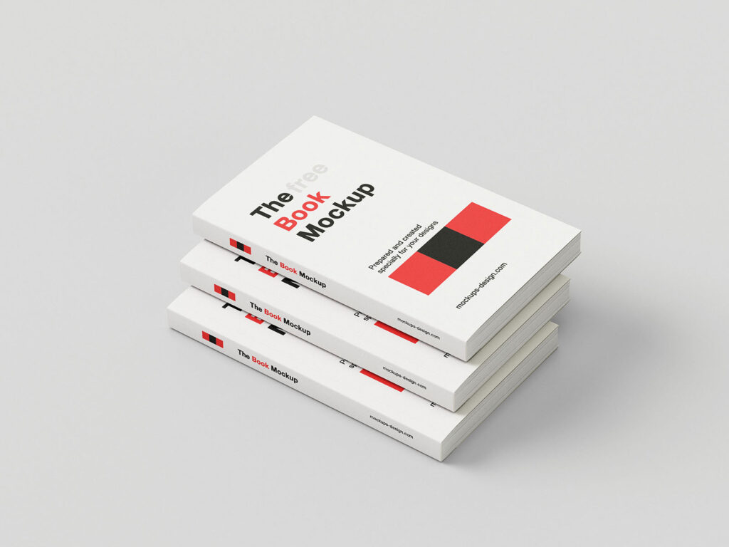 8 Shots of Book Mockup with Flap Cover