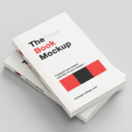 8 Shots of Book Mockup with Flap Cover