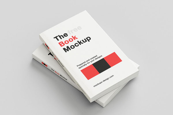 8 Shots of Book Mockup with Flap Cover