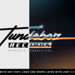 80s Chrome Text and Logo Effect