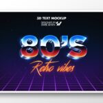80s Style Title 3D Text Effect