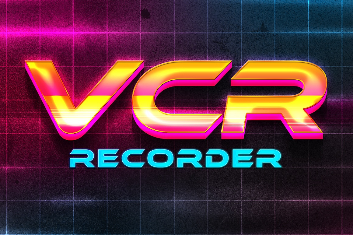 80s Text Effect FREE PSD