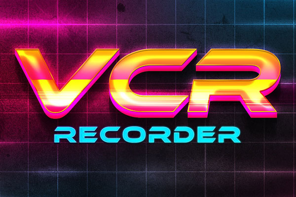 80s Synthwave Retro Text Effect