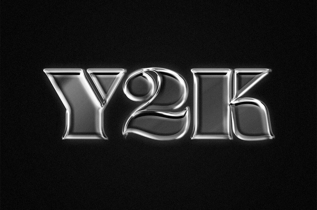 Free 90s Chrome Text Effect PSD Template